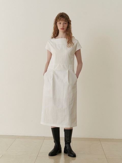 원피스,원피스 - 이슈넘버 (ISSUE NUMBER) - 4.66 Capsleeve dress (White)