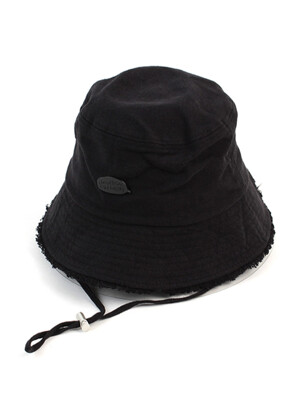 String Vintage Edge Black Bucket Hat 버킷햇