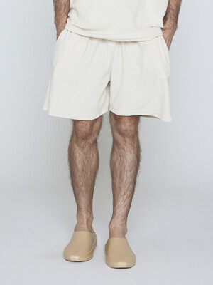 CB TERRY TOWEL SHORTS (BEIGE)