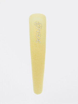 LETTERING TERRY HAIR BAND_YELLOW