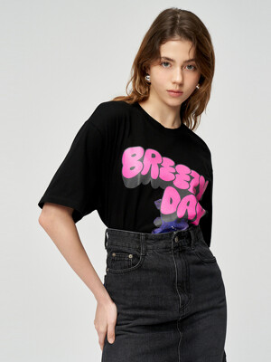 (PW2E3TTO0060BK) 브리지 디노 프리핏 티셔츠