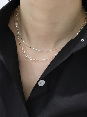 SILVER925 CUTTING CHAIN NECKLACE