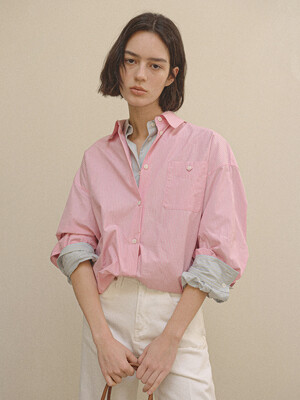 Over Stripe Shirt (pink)