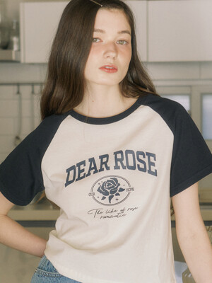 Dear Rose T-shirt - Navy