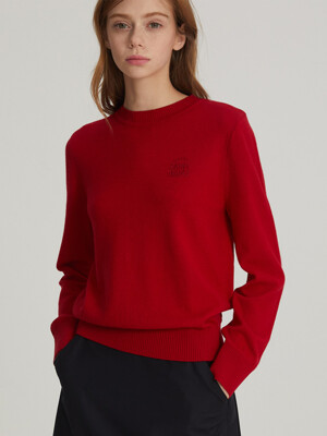 RED 24 ROUND SWEATER