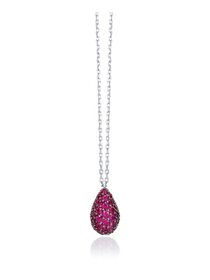 Sweet Drops Necklace _ ruby red