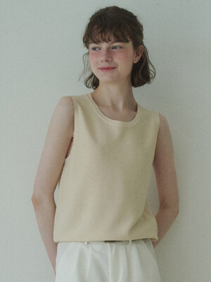 Summer silky basic sleeveless knit