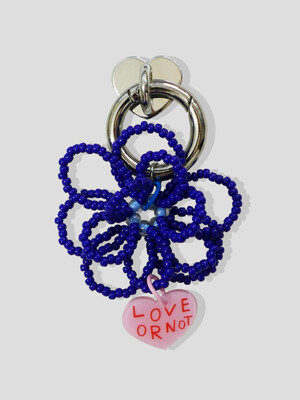 [키링앤톡]Blue Flower Beads Keyirng&Tok
