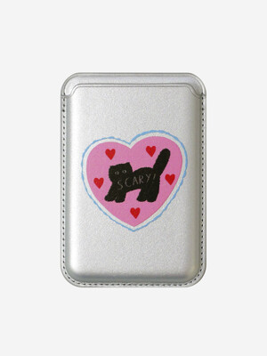 [맥세이프 카드지갑]Pink Love-Scary Cat Magsafe Cardcase