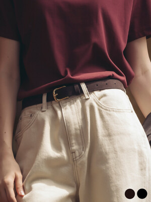 Basic suede belt_2color
