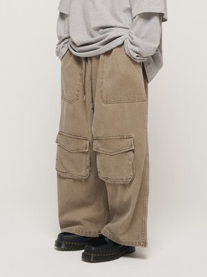 CB PIGMENT POCKET WORK PANTS (BROWN)