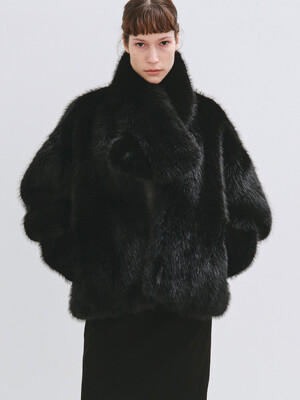 BLAIR FAUX FUR JACKET BLACK [SCARF GIFT]