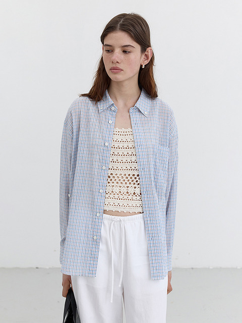 던스트]JANE FRILL BLOUSE SOFT BLUE_UDBL5B222B1