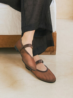 [단독]Double Strap Mesh Flat _3colors