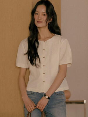 Button blouse_TISU01BL03_Ivory