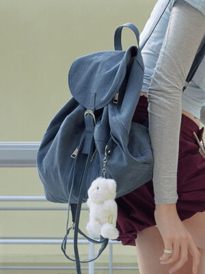 Notting Herringbone Backpack _ Navy