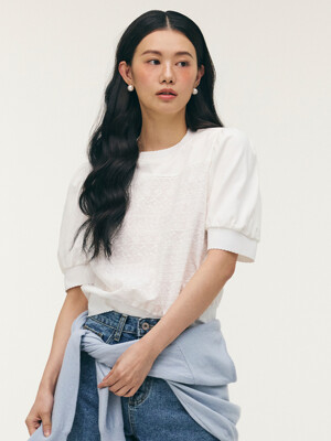 퓨어한 레이스 티셔츠 Y5T048