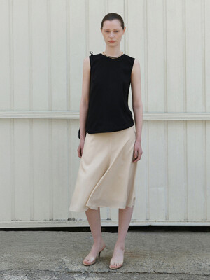 Needs Silky Flare Skirt_LIGHT BEIGE