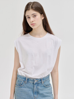 25N crew neck sleeveless t-shirts [2colors]