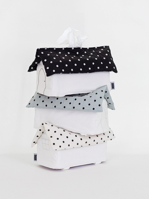 도키도키 house tissue cover 도트 하우스 티슈 커버 케이스 _ 3color