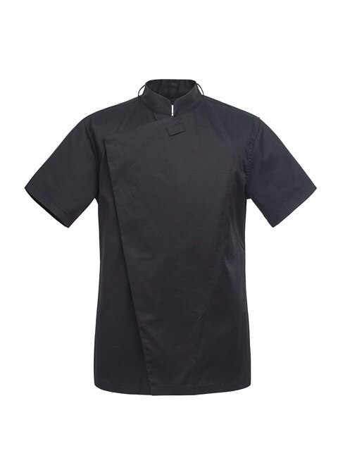 slim 1/2 chef jacket black  #AJ1555