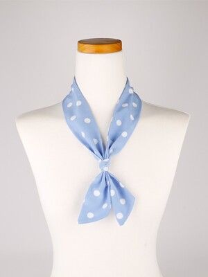 Twilly Scarf_Dot Sky Blue