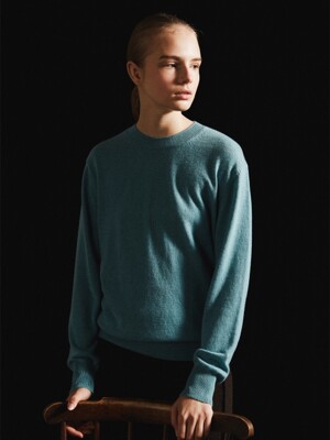 [UNISEX] CASHMERE SWEATER [S.BLUE]