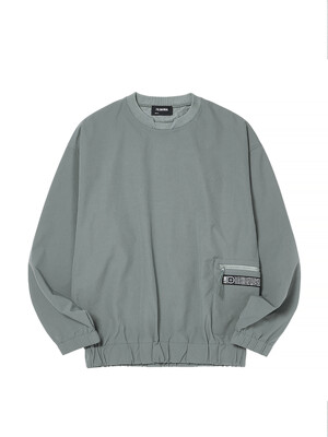 NAPPED RIPSTOP PULLOVER grey