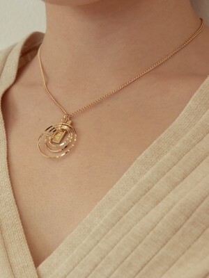 spinned necklace-gold