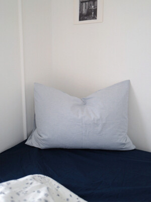 Blue stripe pillow cover