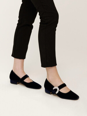 Cleo Velvet Maryjane Flat Shoes_2 colors