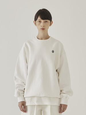 BEIRUT RELAXED BASIC SWEATSHIRT (IVORY)