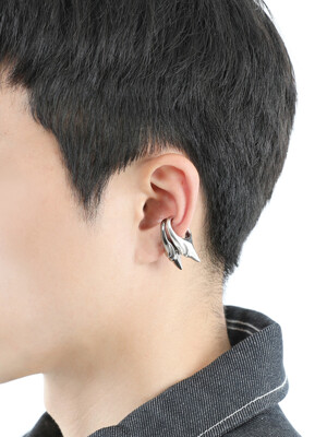 VEIL SMALL EARCUFF ( SILVEr 925 )