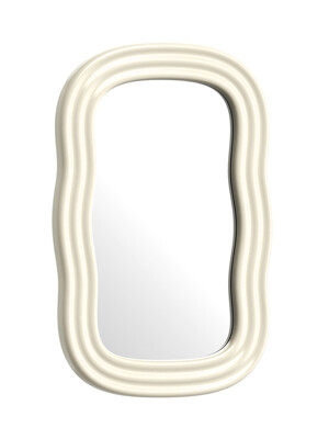 [배송 4-6주 소요] Wave Mirror (Sand Beige / Small)