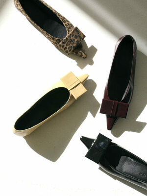 square bow flat shoes_CB0046(4color)