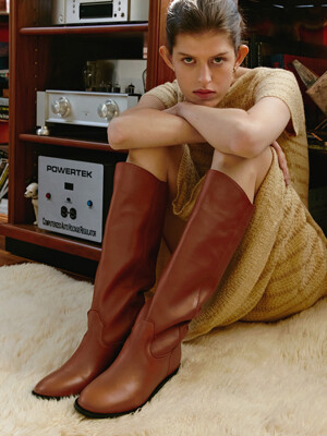ISAAC soft leather riding boots - 3color 3.5cm 소프트 레더 라이딩부츠