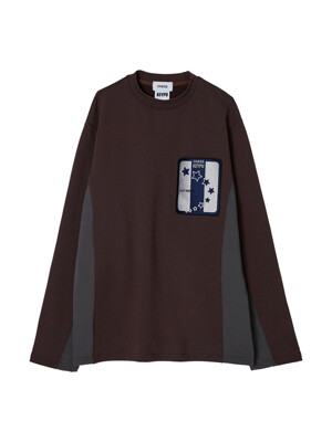 ONESE x KEYPU COLOR MIX T-SHIRT (BROWN)