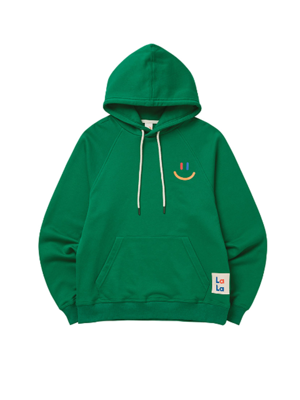 LaLa Smile Color Hoodyshirt(라라 스마일 컬러 후드 티)[Green]