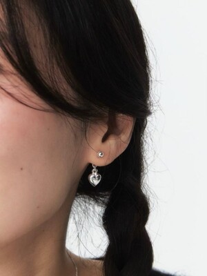 Heart pearl earrings (2 colors)