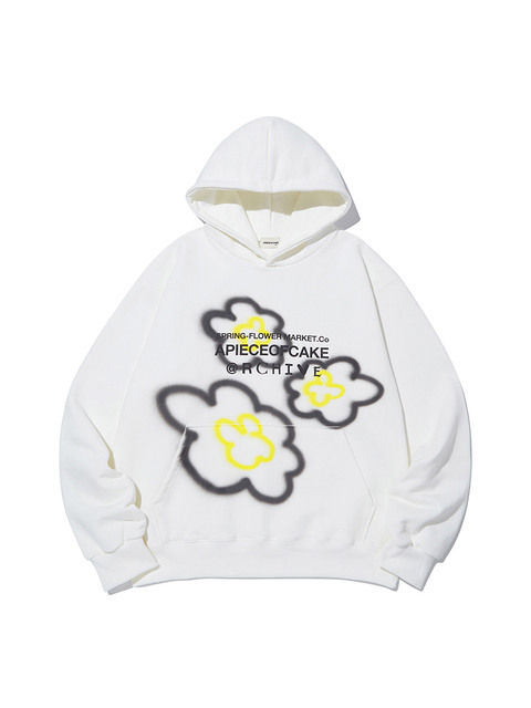티셔츠,티셔츠 - 어피스오브케이크 (APIECEOFCAKE) - Flower Bear Hoodie_Off White