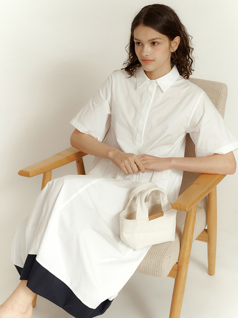 원피스,원피스 - 이슈넘버 (ISSUE NUMBER) - 4.69 Classy shirt dress (White)