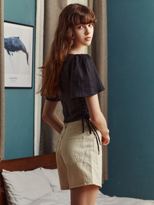 Corset Linen Blouse_Black