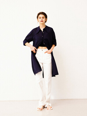 WHITE LENA STRAIGHT FIT DENIM PANTS (화이트 레나 스트레이트 핏 데님 팬츠)