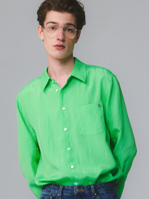 UNISEX, Viscos Silky Shirt / Green