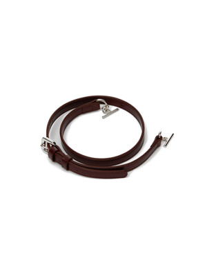 YOOUR BAG Leather strap (Burgundy)