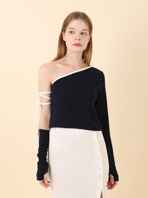 Strap Off Shoulder Warmer (Navy)