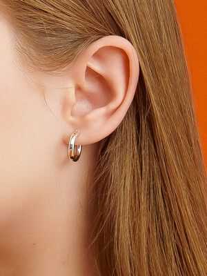 C Ring Silver Earring Ie352 [Silver]