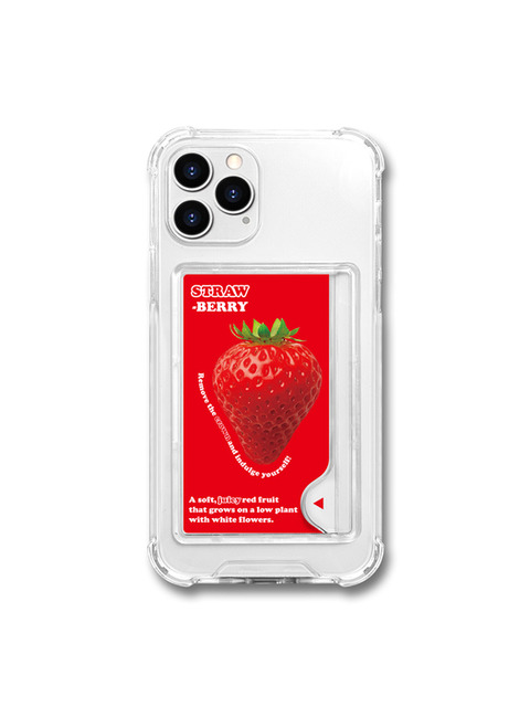 휴대폰/기기케이스 - 메타버스 (METAVERSE) - 메타버스 클리어카드 케이스 - 쥬시 딸기(Juicy Strawberry)