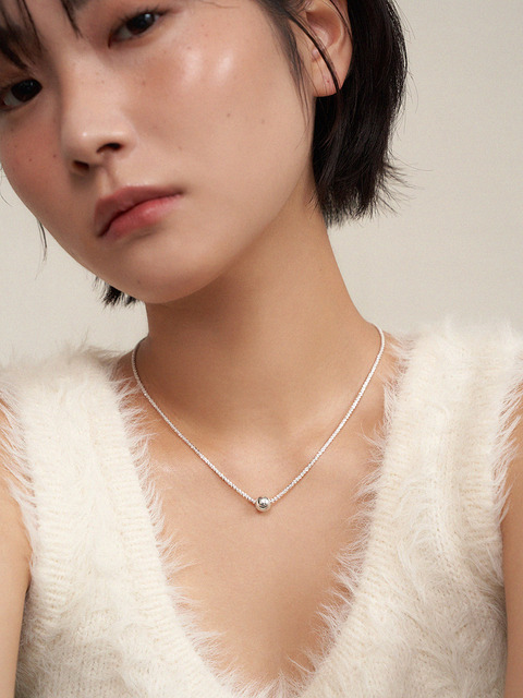 주얼리 - 지지 (geegee) - [silver925] snow ball necklace
