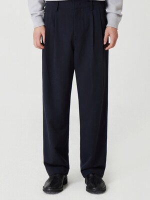 PLEATED SIDE ADJUSTER PANTS DARK NAVY